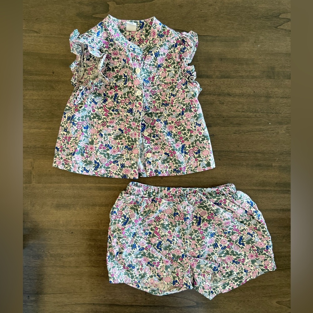 GAP Floral Matching Set - Pink and Blue